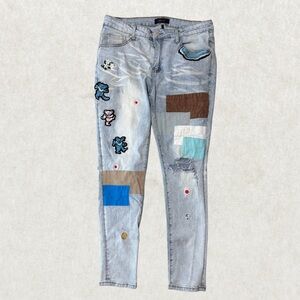 Amiri Blue Grateful Dead Thrasher Jeans Sz 36